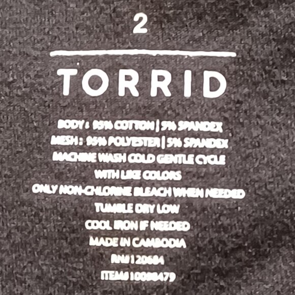 FINAL SALE Torrid Mesh Panel Black Knit Pencil Midi Skirt Size 2 - Picture 4 of 5